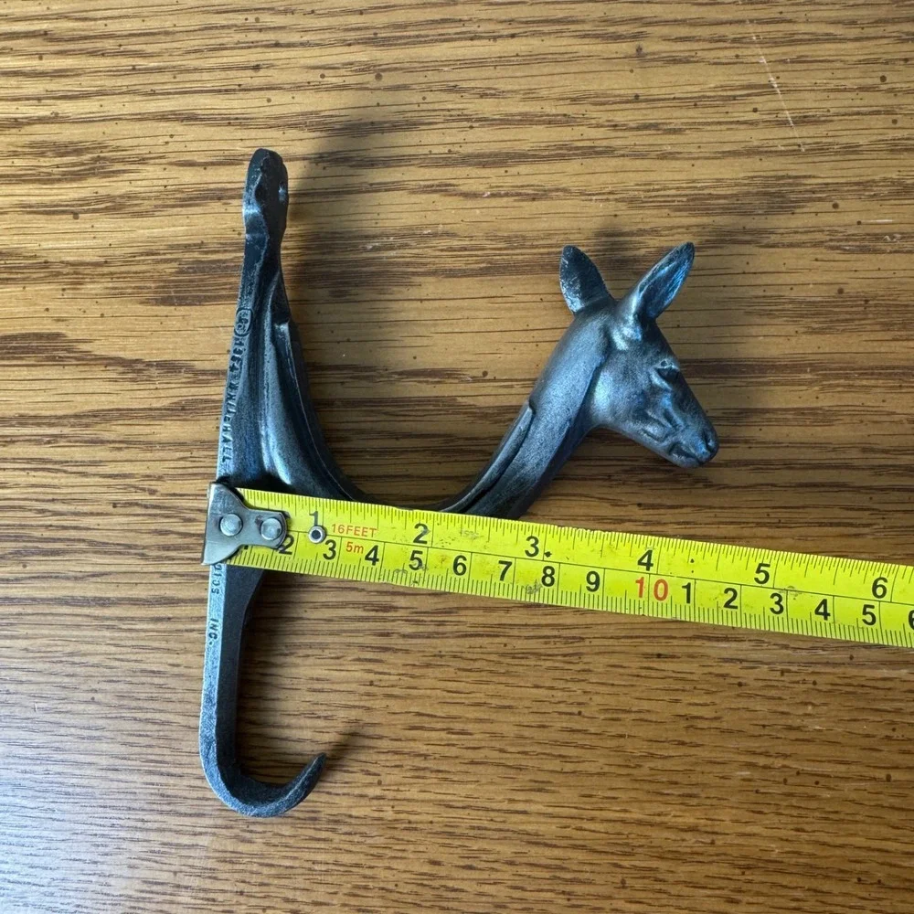 Vintage‎ 1964 Whitehall Metal Studios Deer Head Double Hook Hanger Metal